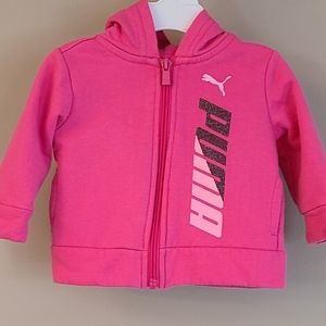Pink Puma zip up hoodie